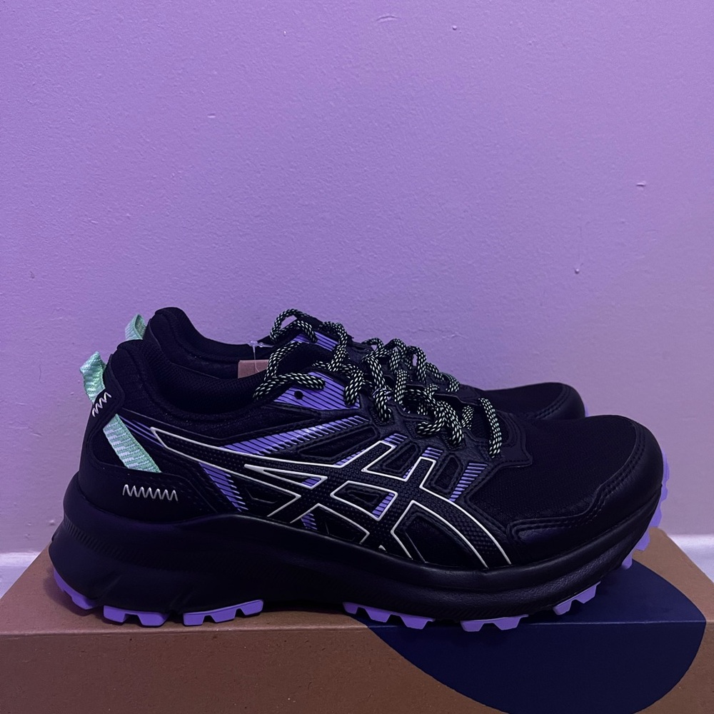 Women’s ASICS Black and Lavender Athletic Shoes